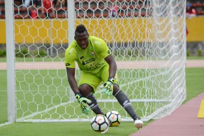 Johan Padilla, destacado arquero del conjunto militar.

 Quito 21 de Febrero de 2018 Agencia(ag-extra ag-expreso-ag-quito)