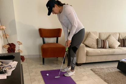 Darquea adecuó en su casa espacios para poder entrenar y así perder lo mínimo posible en el aspecto técnico.