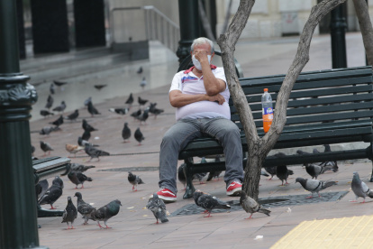 Ciudadanos, pese a la insistencia del Gobierno de que permanezcan en casa, salen a avenidas como la Nueve de Octubre en Guayaquil.
