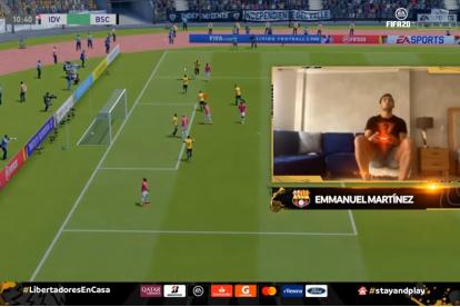 Emmanuel Martínez, volante de Barcelona, participó en la iniciativa #LibertadoresEnCasa