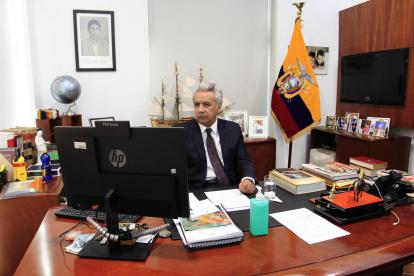 El presidente, desde el inicio del aislamiento, ha permanecido confinado en el palacio de Carondelet. Despacha y mantiene citas virtuales.