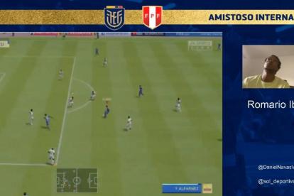 Romario Ibarra fue uno de los representantes de Ecuador en el amistoso virtual ante Perú.