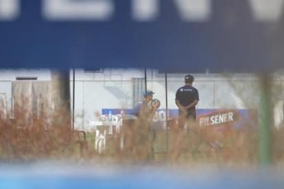 Ismael Rescalvo también se prepara físicamente en los entrenamientos.