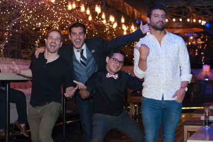 Juan Carlos Román,Danilo Rosero, Daniel Zea y Efraín Ruales, el staff original.