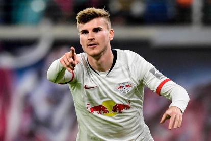 Timo Werner estará hasta finalizar la Bundesliga en el Leipzig, luego viajará a Inglaterra.