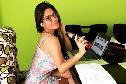 Sofía durante la cuarentena.
