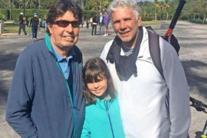 Patricio Rodríguez (i) junto a Andréz Gómez. La amistad se mantuvo a lo largo del tiempo.