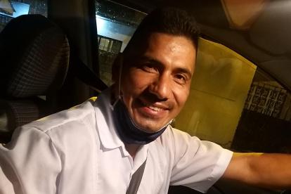 El taxista Gregorio Delgado, la noche del viernes 10 de julio.