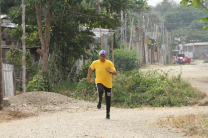 Wilson en uno de los entrenamientos regulares que realiza en Monte Sinaí.