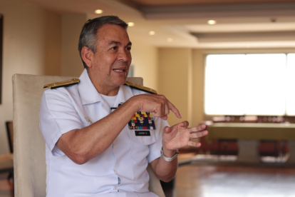 Darwin Jarrín, comandante general de la Marina desde diciembre de 2018.