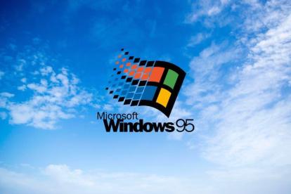 El logo de Windows 95.