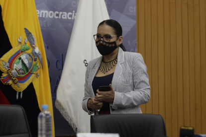 La titular del organismo electoral estuvo hoy en la Delegación Electoral del Guayas.