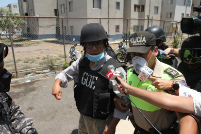El exsecretario jurídico de la Presidencia de Correa a la salida de la PJ, en Guayaquil.