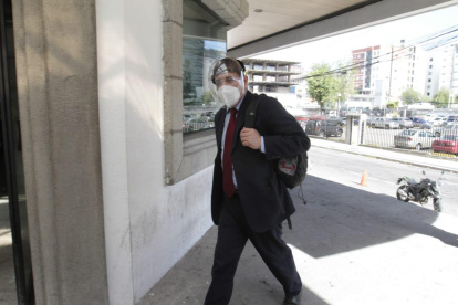 Diligencia. El fiscal Wilson Toainga acudió a la audiencia de revisión de la prisión del exasambleísta Daniel Mendoza