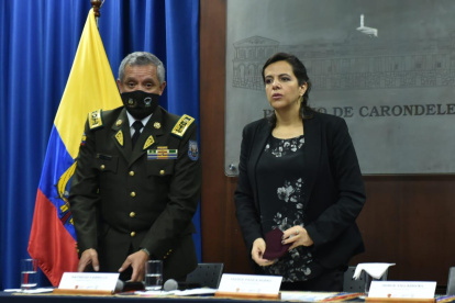 Marìa Paula Romo tuvo el respaldo de la cúpula policial.