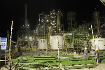 Instalaciones. Infraestructura de la estatal Petroecuador en la Refinería de Esmeraldas.