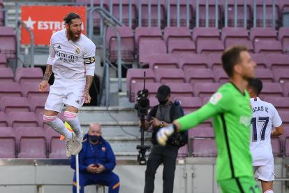Sergio Ramos fue figura en el último clásico ante el FC Barcelona.