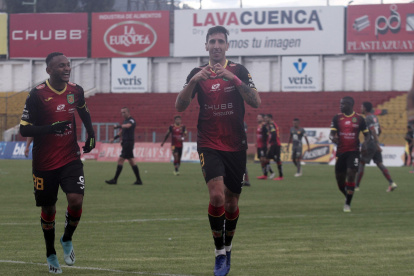 El delantero del Cuenca, Diego Dorregaray, fue protagonista de una mala acción tras uno de sus goles.