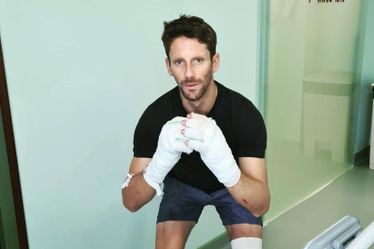 Recuperación. Romain anunció la noticia del alta médica con esta gráfica.