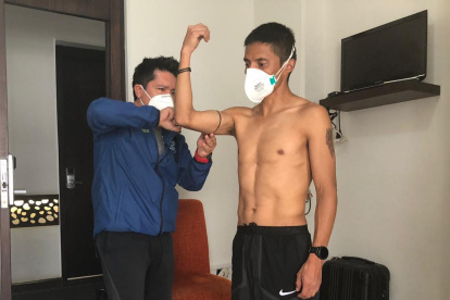 Chequeos. Andrés Chocho fue sometido a pruebas antropomórficas.