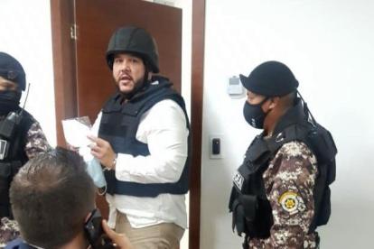 Jacobo Bucaram en la audiencia en el Complejo Judicial norte para la audiencia por delincuencia organizada . RenÃ© Fraga Quito 26 de septiembre del 2020 Agencia ( ag - expreso ag extra )