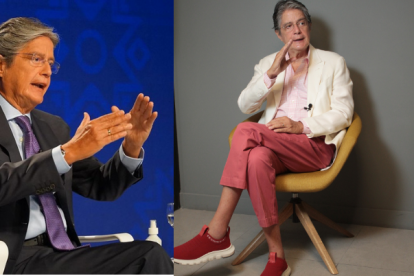 Guillermo Lasso durante su candidatura en el 2021.