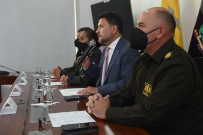 Anuncio. El ministro de Gobierno Gabriel Martínez informó los resultados de las investigaciones del asesinato del exasambleísta el Cholo Mendoza.