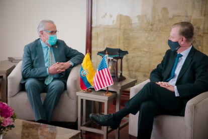 Los representantes diplomáticos de Ecuador y Estados Unidos mantuvieron este 26 de marzo un encuentro.