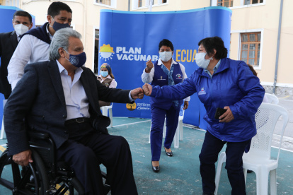 El presidente Lenín Moreno ha inspeccionado el avance del plan de vacunación.