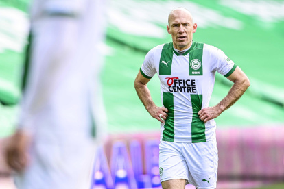 Arjen Robben jugó algunos minutos en el choque del Groningen contra por la liga holandesa.
