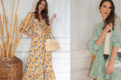 Vestido con mangas amplias.