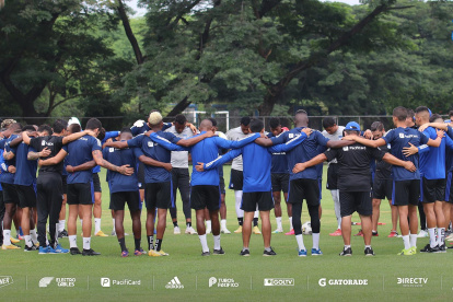 Los azules se preparan para el choque de hoy contra el Bragantino.
