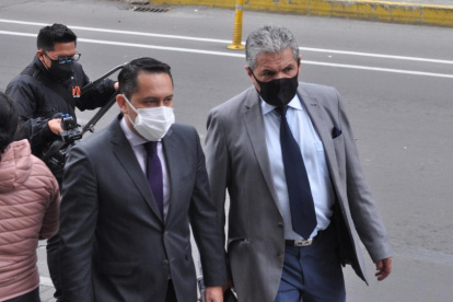 Abogado. Marcelo Ron, abogado del contralor Pablo Celi, a su llegada a la Corte.