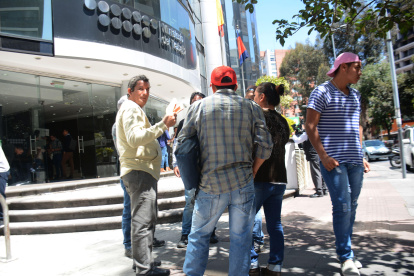 Sectores de empresariales conjuntamente con sectores de empleados se reunen en el Ministerio de Trabajo para dialogar sobre el alza del salario minimo vital, Edgar Sarango, Richard Gomez, llegaron al Ministerio del Trabajo . Quito 17 de Diciembre de 2019 Agencia(ag-extra ag-expreso-ag-quito)