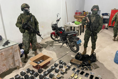 Hallazgo. En Huaquillas se localizaron municiones que estarían destinadas a grupos delincuenciales.