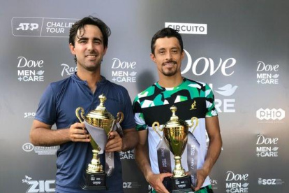 Hildago (i) ganó el fin de semana el título del Challenger de Santa Cruz, en Bolivia y llegaba a Argentina como favorito con Thiem.