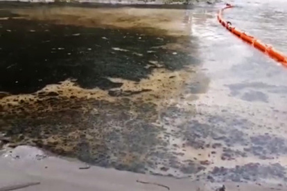 Límite. En el sector Supay Yaku, una empresa contratada por OCP realizó actividades de contención en la zona.