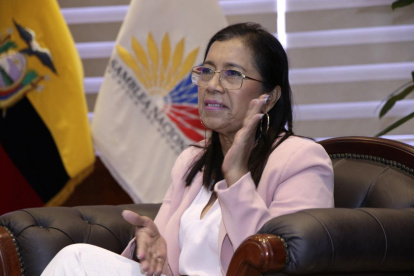 Presidenta. Guadalupe Llori pasó la semana apagando incendios y multiplicando los esfuerzos de contención.