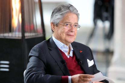 Guillermo Lasso en la entrevista de este 15 de marzo.