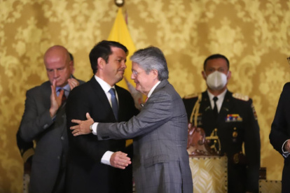 Acto. El presidente Guillermo Lasso posesionó ayer a los nuevos ministros en Carondelet.