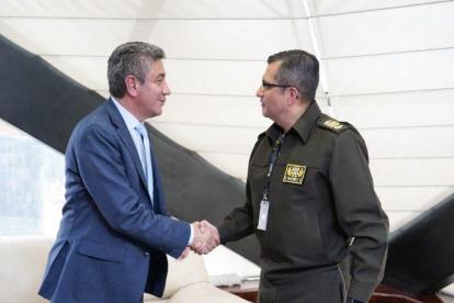 Reunión. Los directores del Consejo de la Judicatura (CJ), Fausto Murillo, y el director del SNAI, Pablo Ramírez, celebraron una reunión para la tarde del jueves