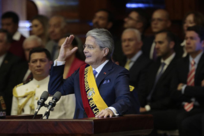 El presidente habló por casi dos horas en la Asamblea Nacional. Estuvo acompañado por su equipo de Gobierno y familiares.