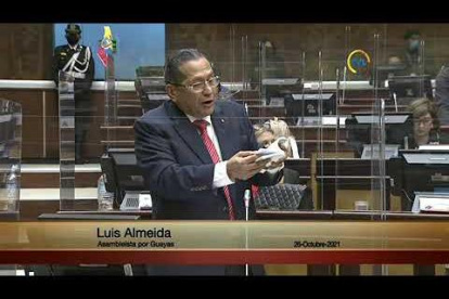 Denuncia. Según el legislador Almeida expuso el caso en el pleno de la Asamblea Nacional y no se han movido reacciones.