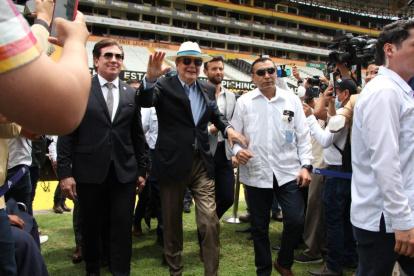 El presidente Guillermo Lasso participó de una actividad relacionada con la Copa Libertadores de América, en Guayaquil.