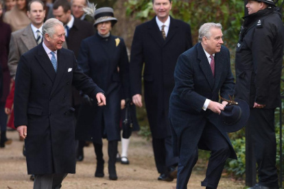 Foto archivo príncipe Andrés, el Príncipe Eduardo, la Princesa Ana y Sir Timothy Laurence