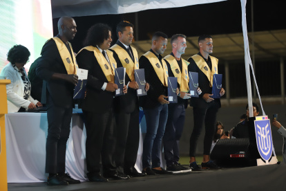 Giovanny Espinoza, Jacinto Espinoza y Damián Díaz formaron parte de los deportistas que recibieron la licencia de entrenador avalada por FEF y Conmebol.