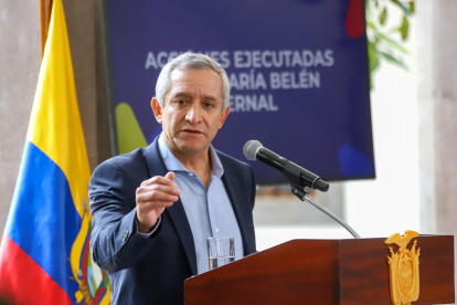 Patricio Carrillo, ministro del Interior, en rueda de prensa el lunes 19 de septiembre.