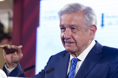 El presidente mexicano, Andrés Manuel López Obrador, en rueda de prensa.