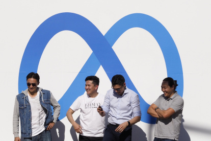 Fotografía de archivo del aviso de Meta, en Menlo Park, California (EE.UU.).