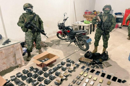 En enero pasado, el Ejército Nacional incautó abundante munición en Huaquillas.